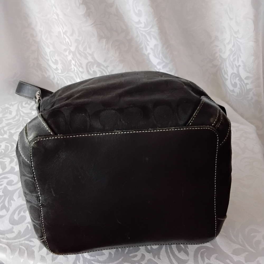 Coach Vintage Signature Black XL Hobo Duffle Bag-6083 - Picture 8 of 8